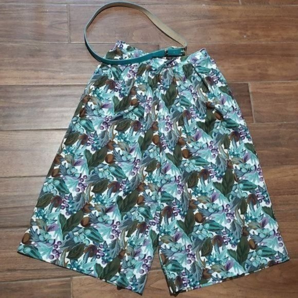 Vintage Notations 10 grape print blue green garden floral leaves Capri - Picture 1 of 4